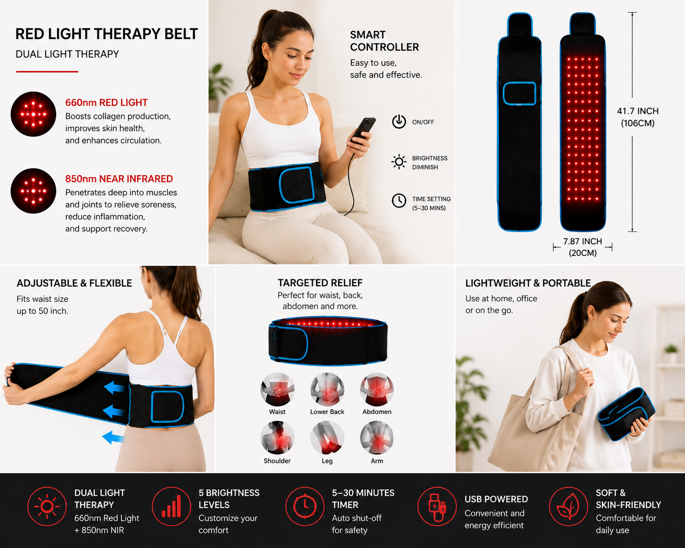 Infrared Therapy Waist Belt